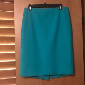 J crew teel Pencil skirt